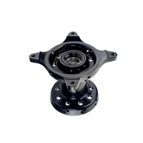 Black Customized Motorcycle CNC Alloy Hubs with Machining Lathing CNC and OEM Service