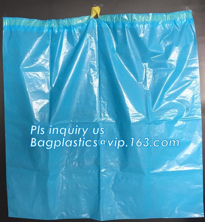 custom printed jumbo plastic garbage packaging plastic asbestos waste bag, poly asbestos warning printed burial bags