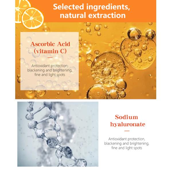 Popular Vitamin C Mask Cosmetics Factory Manufacturer Whitening Facial Mask Hydrating Natural Organic Vc Face Facial Sheet Mask