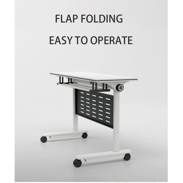 General Movable Splicing Folding Training Table With Wheels Flip Long Table Teaching Office Furniture Combination