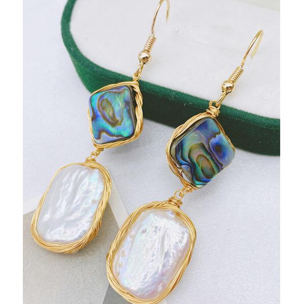 Natural Baroque Pearl Earring Fashion Korean Oversized White Pearl Drop Earrings for Women Fashion Earring Jeweryl