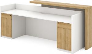 Quality OEM 2.4M Office Reception Desks Office Counter Desk Long Shape wholesale