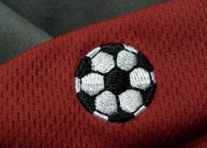 China Tatami Material Clothing Brand Embossed Patch For Soccer Team on sale