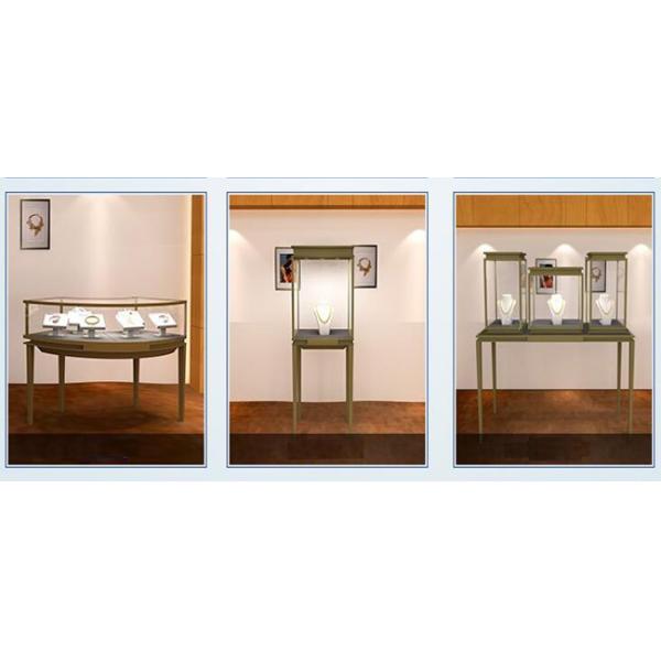 Shopping Mall / Retail Jewelry Store Showcases Display Cabinet OEM / ODM Design