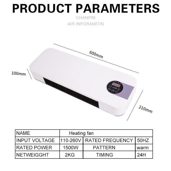 PTC USB Electric Heater Fan Winter Warmer Portable Home Room Tower 1200W