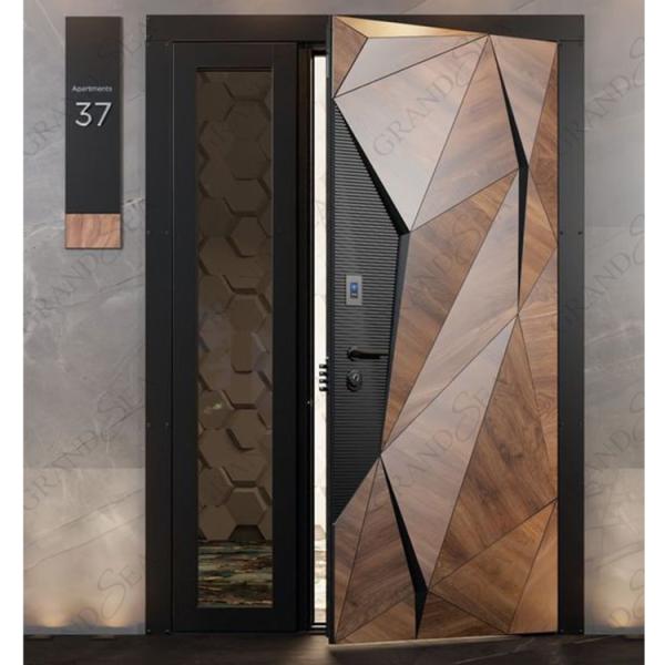 Italian Design Villa Entrance Security Luxury Aluminum Main Front Pivot Porta Modern Entry Wooden Pivot Door