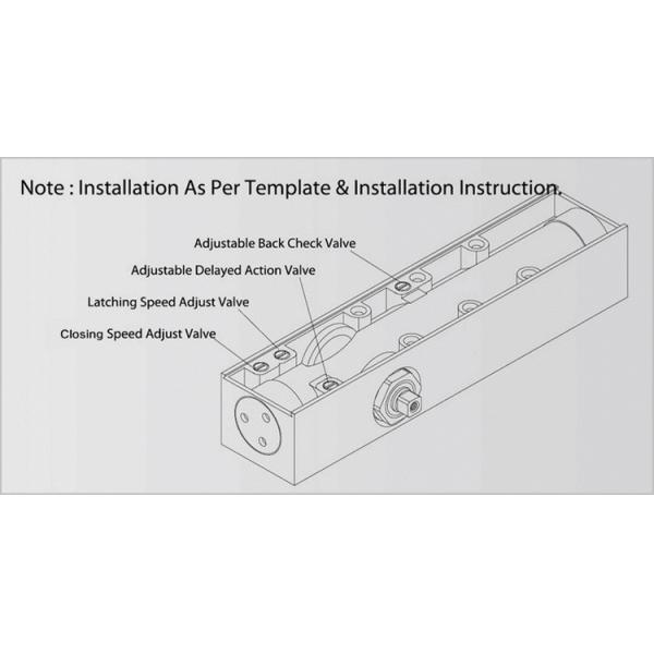 Commercial Grade Controlled Eurospec Door Closer Adjusting Size For Steel Door