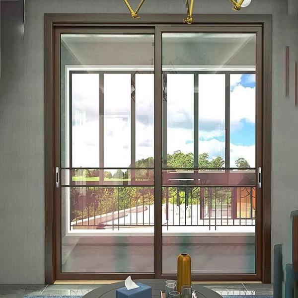 Hurricane Impact Aluminum Sliding Door For Balcony Big Tempered Glass Sliding Door