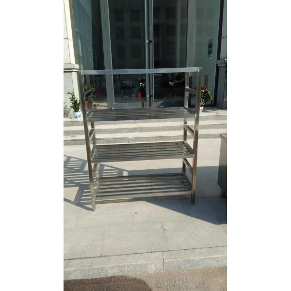 stainless steel shlf 4 levels made it as assembled and each one level can be adjusted