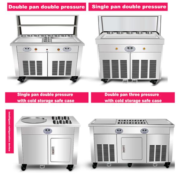 Thailand Mobile Food Cart with Frozen Yogurt Machine and Automatic Defrost Function