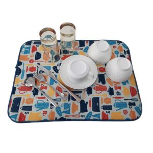 15x20incg Dining Table Microfiber Dish Drying Mat Customized Printing