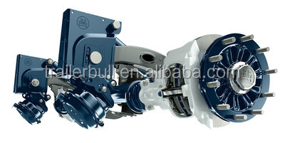 FUWA BPW Axle 27CBM Dump Draw Bar Trailer With 4 Axles Truck Performance