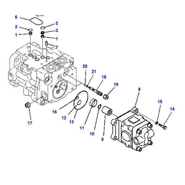 Komatsu 50/55/56 hydraulic gear pump low pressure pump