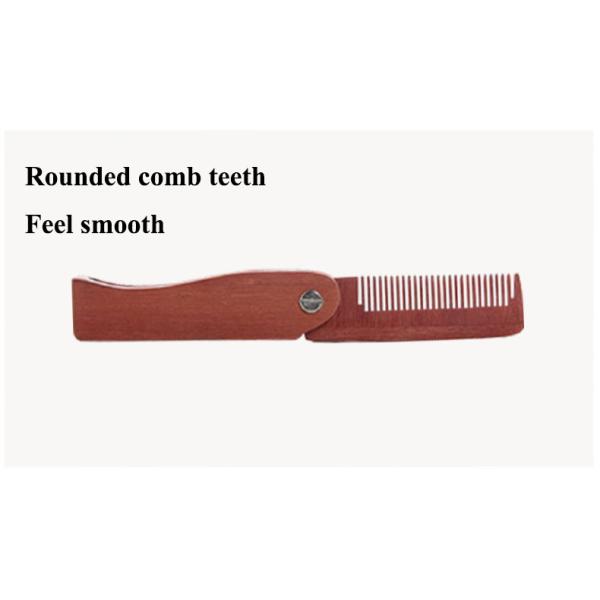 Comfortable Men's Foldable Beard Comb Folding Pocket Beard Comb SGS Certified