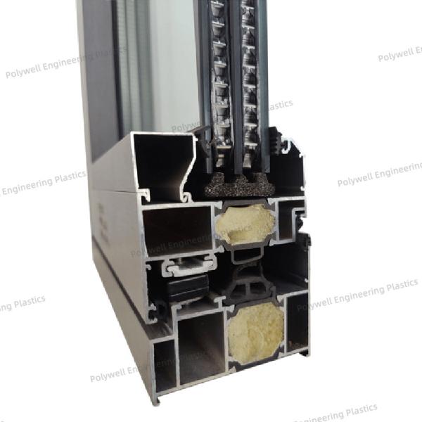 Sound Insulation Aluminum System Window With Polyamide Strips Super Toughened Material