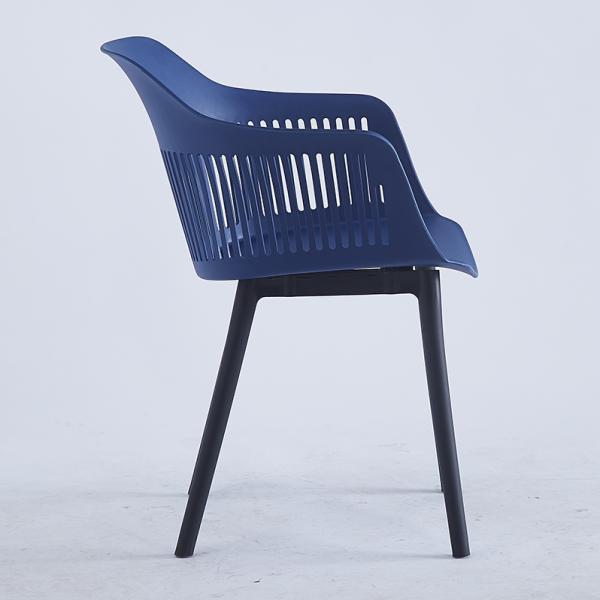 Close-up of plastic dining chair design
