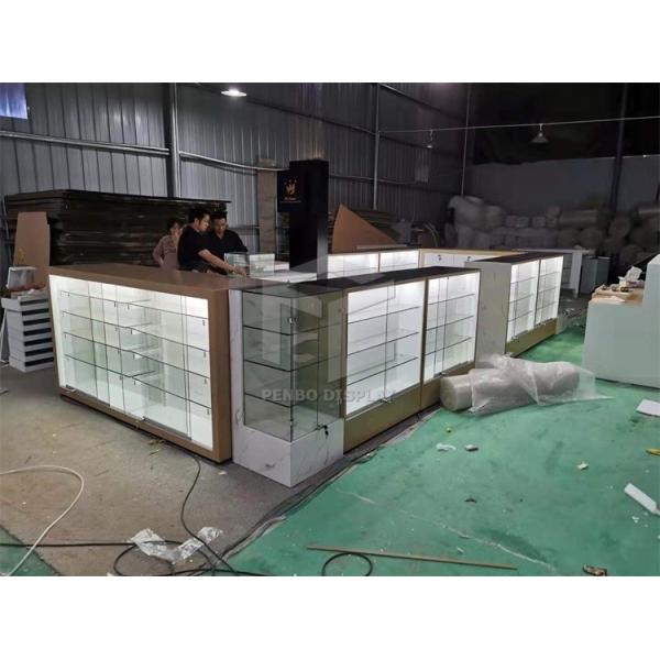 3000mm Long Mobile Phone Display Showcase With 2pcs Drawers