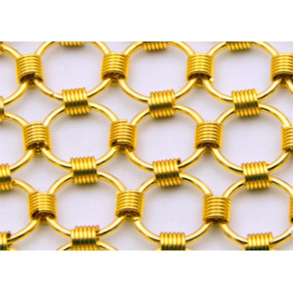 Silver Color Ceiling Decoration Room Divider Stainless Steel Metal Ring Mesh Drapery