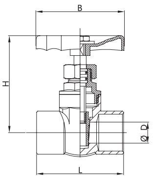 EN13828 1 Inch Brass Gate Valve Solder CNC O Ring Struction
