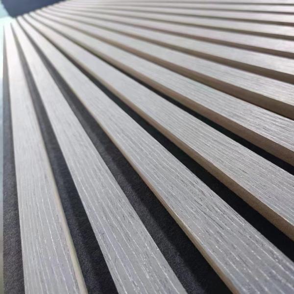PET Wooden Acoustic Slat Panels MDF Veneer Modern Soundproof Acoustic Wall Panel