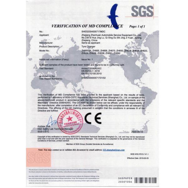 Tire Mounting Machine Zh626 Popular Model