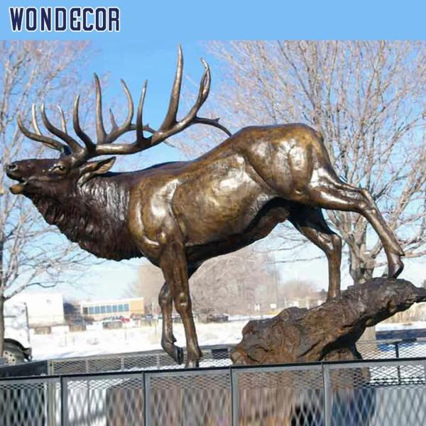 WONDERS Animal Bronze Sculpture Life Size Bronze Deer Statue