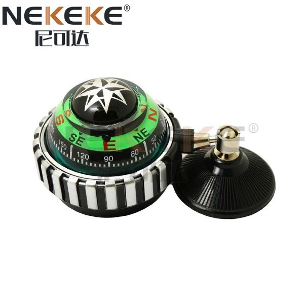 Adjustable Marine Compass With LED , Suction Mount Boat Navigation Compass