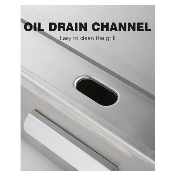 Silver White Industrial Hotel Gas Griddle Series 720 for Commercial Kitchen Equipment