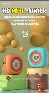 Quality Bluetooth 5.1 Wireless Bluetooth Color Small Sticker Printer With Alarm Clock wholesale