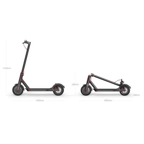 Adult Foldable Electric Scooter 8.5 Inch 2 Wheels Kick APP GPS For Sharing System
