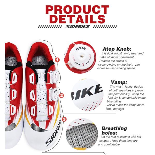 Custom Carbon Cycling Shoes Bright Color Printed Low Wind Resistance EVA Insole