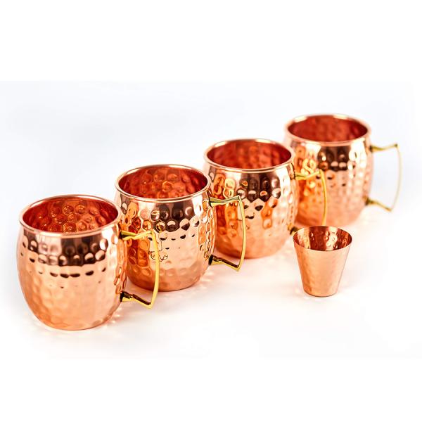 Moscow Mule Hammer Point Copper Mugs Stainless Steel Beer Wine Cup For Bar