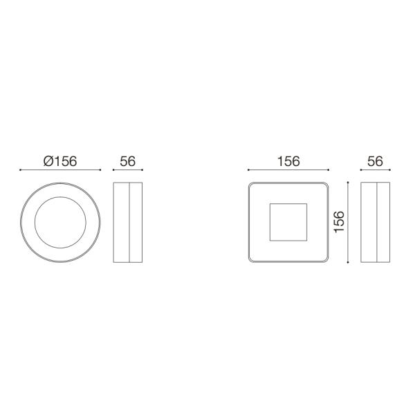 10W Bulkhead Exterior Wall Lights IP54 Black Bulkhead LED Outdoor Light Opal Diffuser