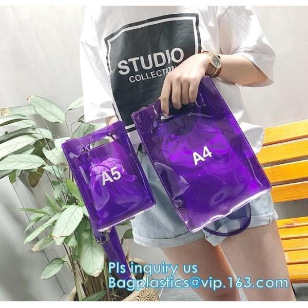 waterproof stadium Bags handbags, Clear gift packing PVC handbag, Envelope