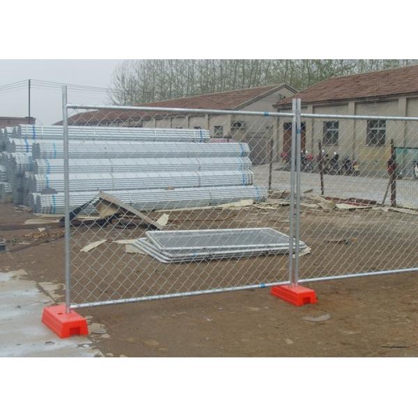 Hot Dipped Galvanized Temp Chain Link Fence , Welded Temporary Fence Easily Assembled