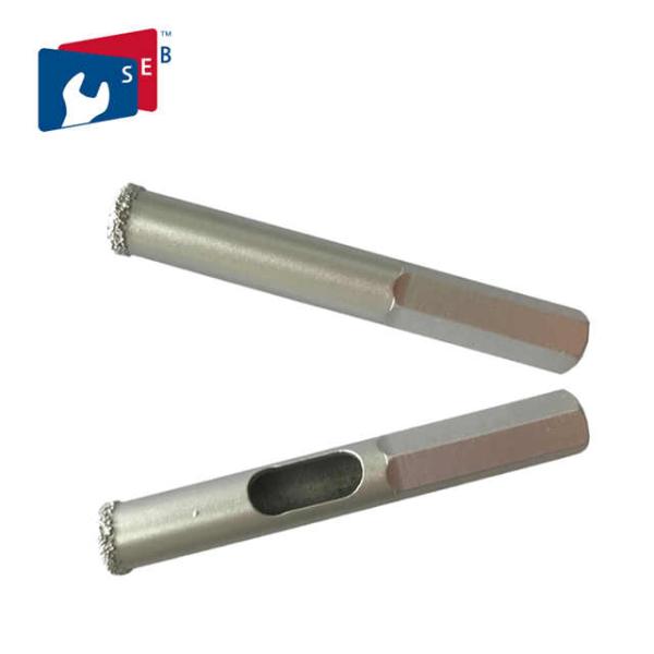 6mm Vacuum Brazed Diamond Tools Hexagon Core Drill Bits For Porcelain Tile