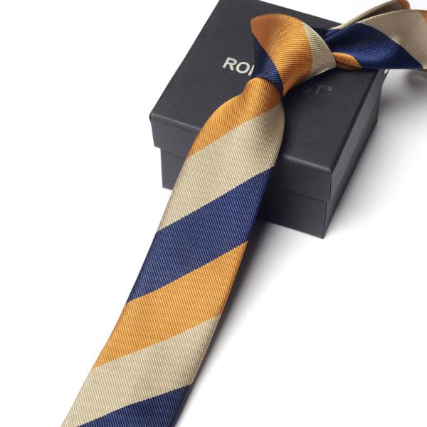 Average Size Tie Custom Striped Fashion Classic 100% Polyester Woven Men's Gravata