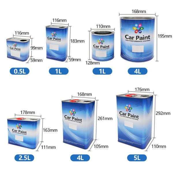Recyclable Rectangular Tin Cans 500ml-5 Litre Empty Paint Tins With Plastic Pull Up Lids