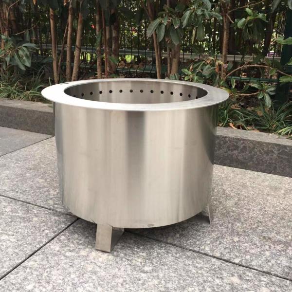 Double Wall Portable Smokeless Stove Stainless Steel 18 Inch Fire Pit