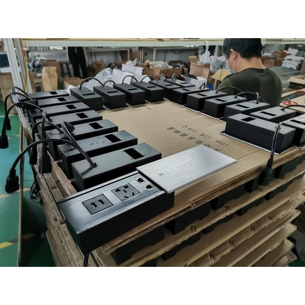 USB A+C Fast Charging Wireless Charger 3 Power Outlets Pop-Up Desktop Kitchen Socket UK Plug Standards Tabletop