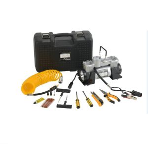 Quality Truck Mini Tire Air Pump 12 Volt Dc Silver Black Color 180w With Light wholesale