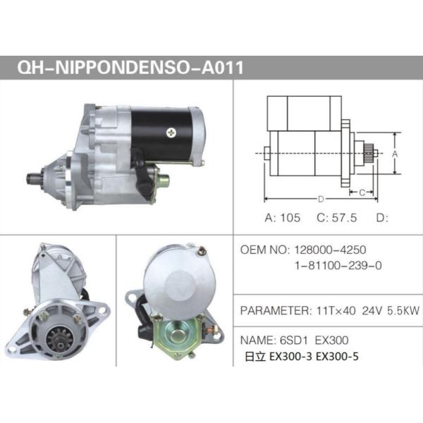 11T*40 24V 5.5Kw Hitachi Starter Motor EX300-3 EX300-5