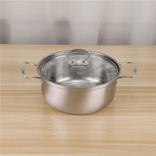 Stainless Steel Kitchenware 12pcs Cookware Set 16/18/20/22/24cm Soup Pot Food Cooking