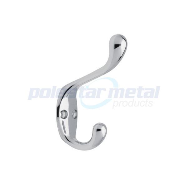 Hotel / Hospital Decorative Door Hardware Satin Nickel Robe Tri Hook 3-15/16"