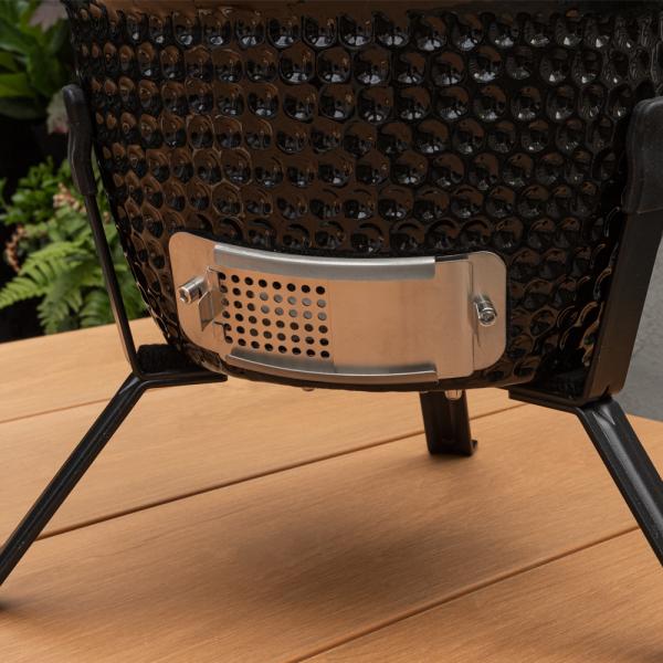 48*36*58cm Galvanized Portable Smoker Kamado Ceramic Grill with Lid and Ventilation