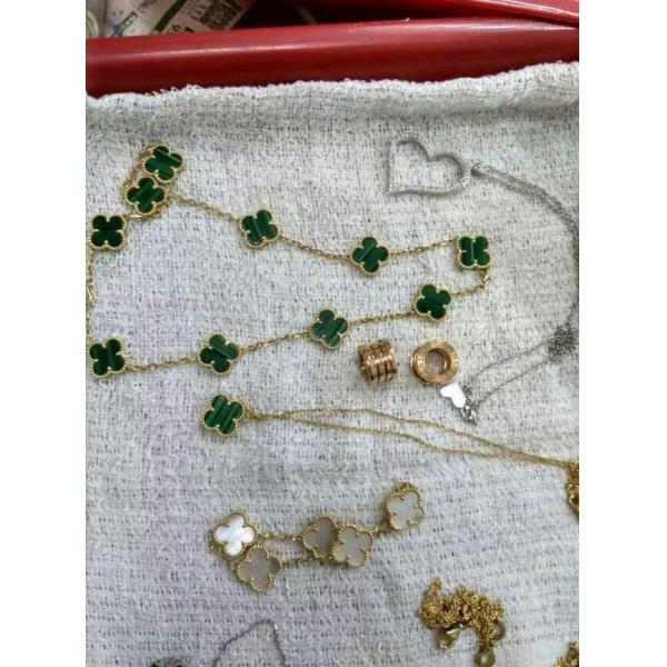 VCA Alhambra long necklace 10 motifs 18K yellow gold necklace