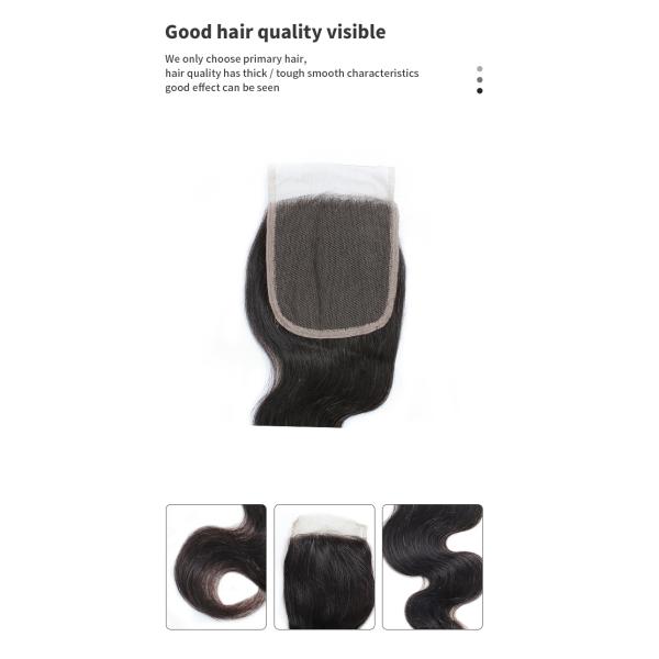 10A 4x4 Swiss Lace Remy Human Hair Closure