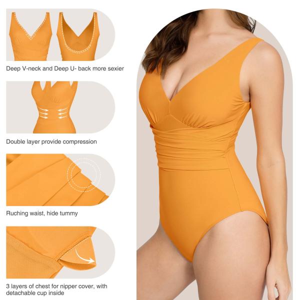 Custom Logo Sustainable Women's One Piece Bikini Swimsuit for Sexy Look and Plus Size