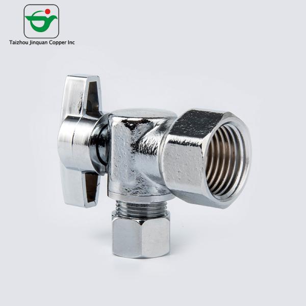 Bacteriological Neutral 5/8"ODx1/4"ODx1/4" OD Brass Dual Stop Valve