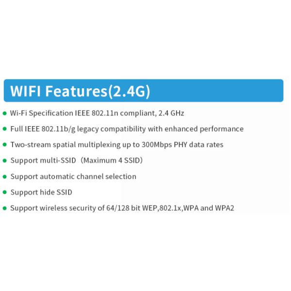 4G LTE WiFi Router With 1.25Gbps Upstream And 2.5Gbps Downstream GPON Mode 12V/1A DC Power Supply